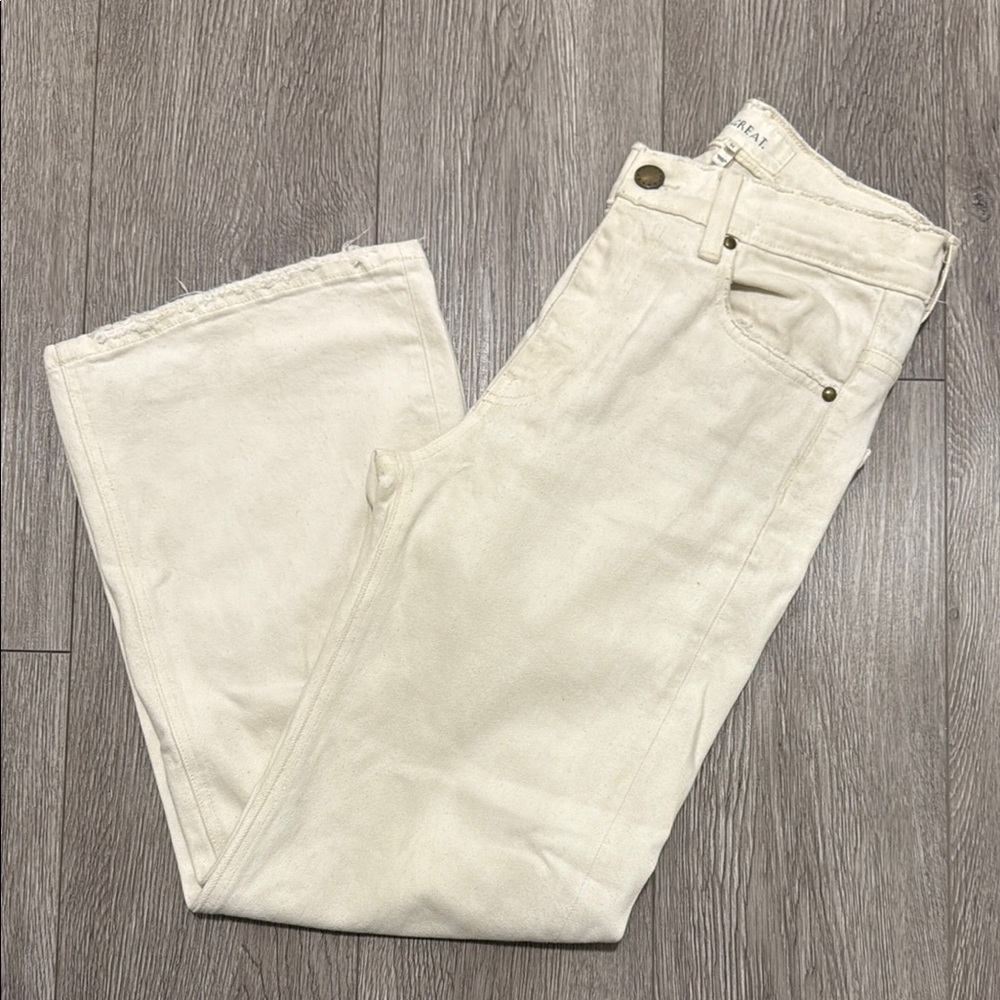 THE GREAT. Women's Cream Jeans size 24